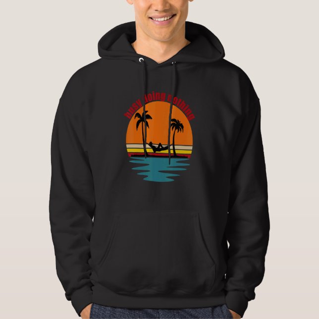 Sudadera Beach Life Hammock Palm Trees Sun Surf Sand & Drin (Anverso)