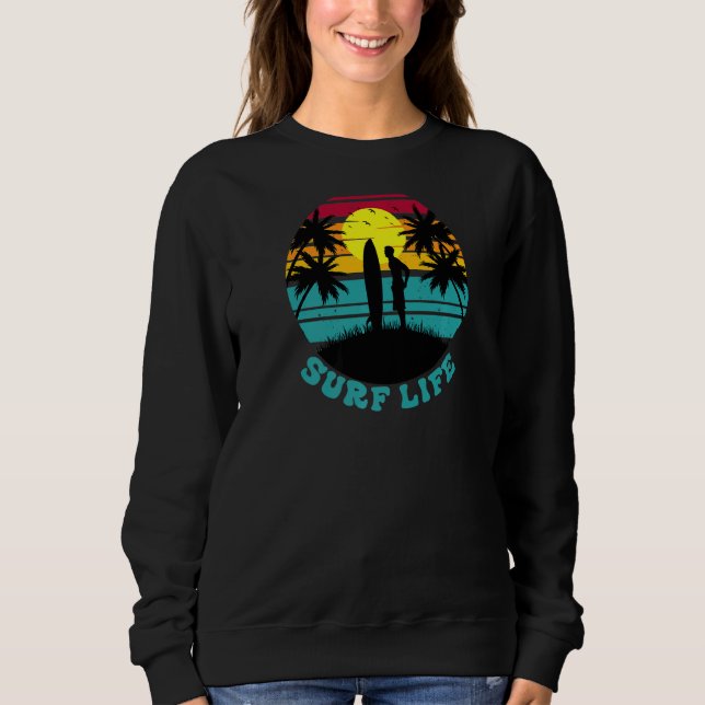Sudadera Beach Lifestyle Surfing Wander More Beach Surfing  (Anverso)