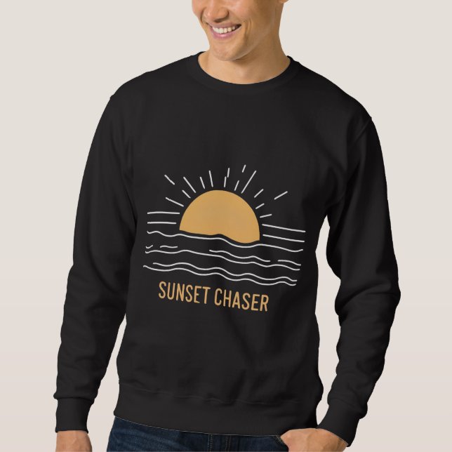 Sudadera Beach Lover's Golden Sunset Chaser Design (Anverso)