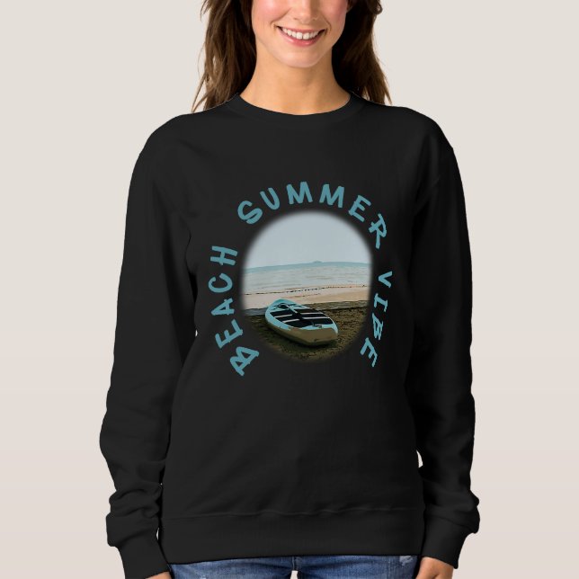 Sudadera Beach Summer Vibes Vacation Humorous Saying (Anverso)