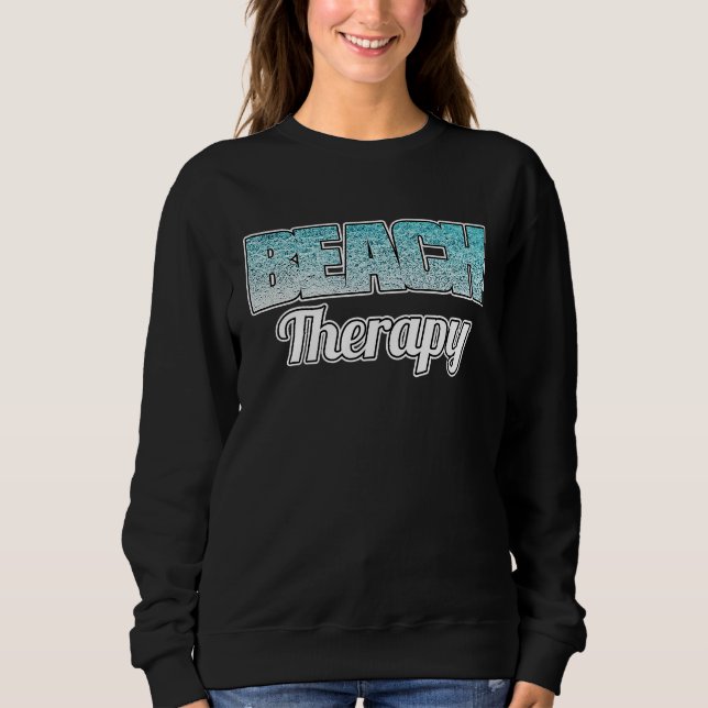 Sudadera Beach Therapy Stylish Blue Ocean Water Ripple Desi (Anverso)