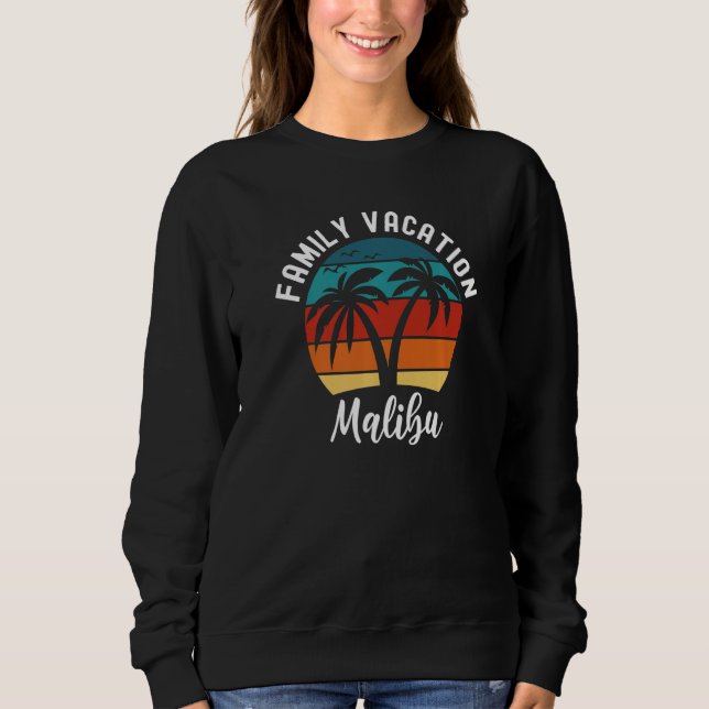 Sudadera Beach Trip Palm Tree Family Vacation Malibu Califo (Anverso)