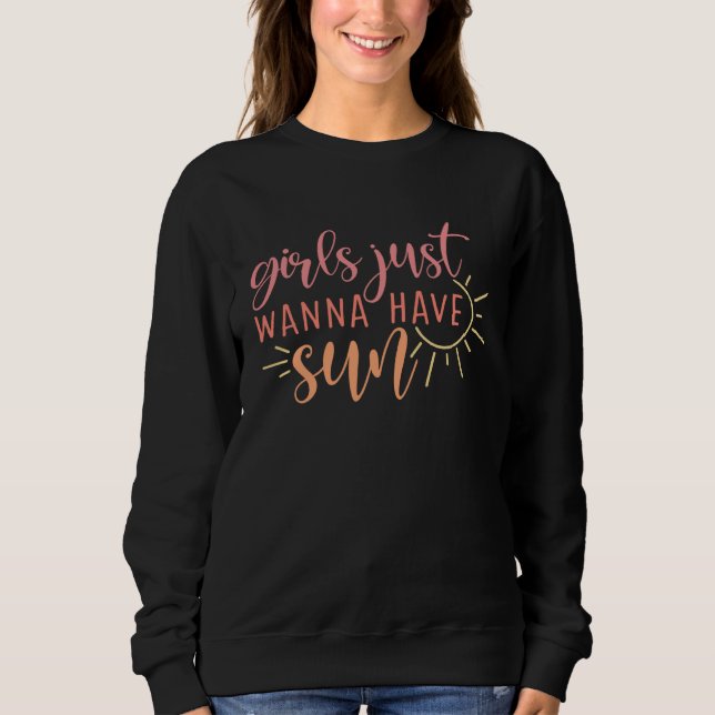 Sudadera Beach Vacation Girls Just Wanna Have Sun (Anverso)
