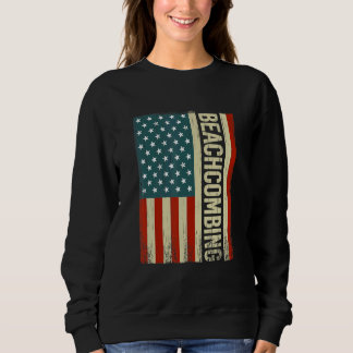 Sudadera Beachcombing USA Flag 4th of July beachcomb beachc