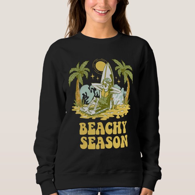 Sudadera Beachy Season Beach Girlfriend Ocean Fiance Vacati (Anverso)