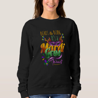 Sudadera Beads and Bling It's A Mardi Gras Thing Carnival C