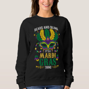 Sudadera Beads and Bling It's A Mardi Gras Thing Funny Carn