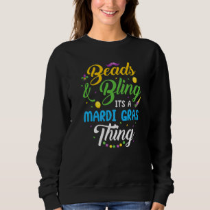 Sudadera Beads & Bling It's A Mardi Gras Thing