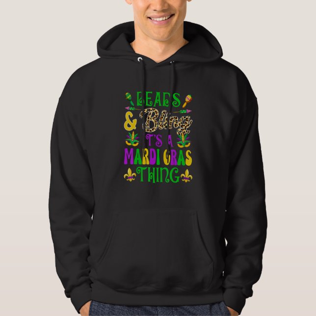 Sudadera Beads & Bling Its A Mardi Gras Thing Carnivals Par (Anverso)