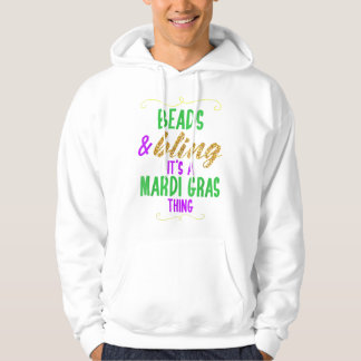 Sudadera Beads & Bling It's A Mardi Gras Thing Guay