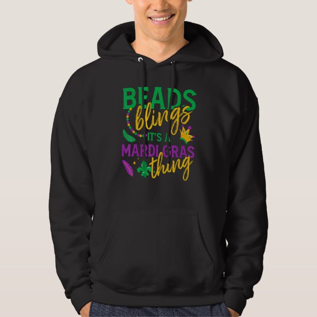 Sudadera Beads & Bling It's A Mardi Gras Thing Guay 2 (Anverso)