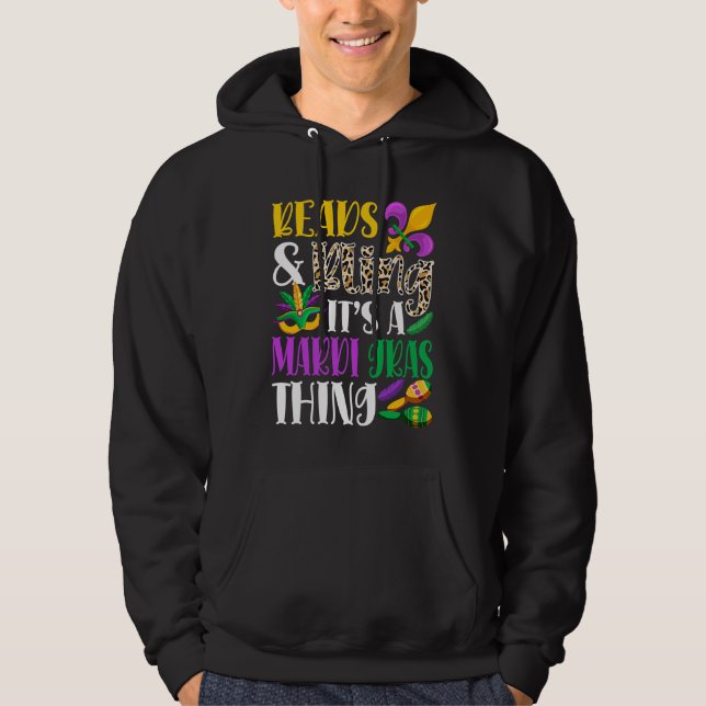 Sudadera Beads & Bling It's A Mardi Gras Thing Mardi Gras C (Anverso)