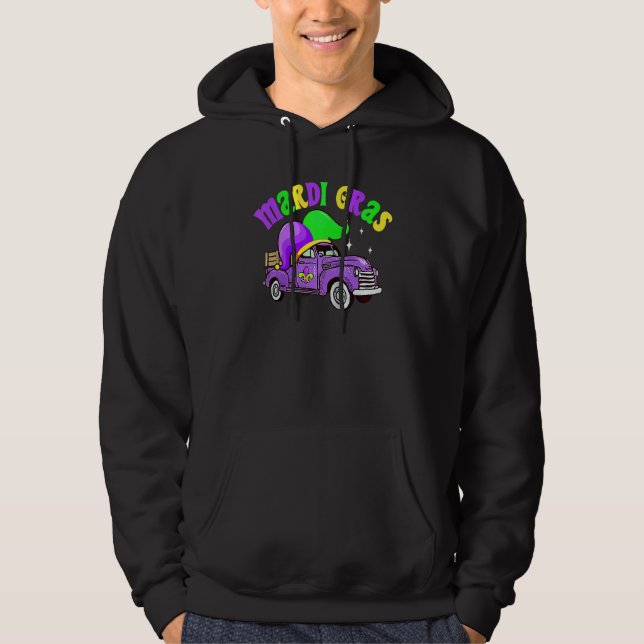 Sudadera Beads Mardi Gras Truck Mardi Gras Hat Kids Boys Gi (Anverso)
