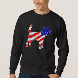 Sudadera Beagle Bandera Americana Perro Patriótico Papá Per