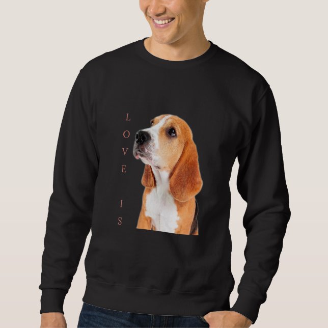 Sudadera Beagle Beagles Love Is Dog Mom Dad Puppy Mascota C (Anverso)