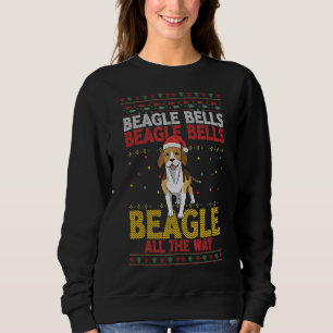 Sudadera Beagle Bells Beagle todo el camino Navidades Ugly