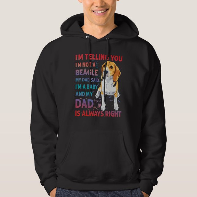Sudadera Beagle Dad dog funny saying (Anverso)