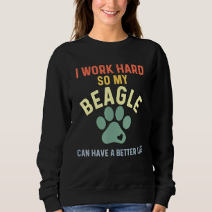 Sudadera Beagle Dad Retro Beagle Para Los Hombres Que Traba
