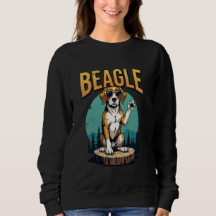 Sudadera Beagle de confianza en el árbol con estilo retro