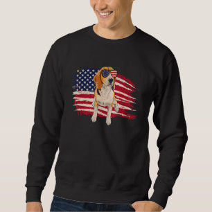 Sudadera Beagle de la bandera estadounidense - Perro picant