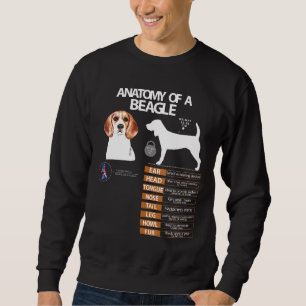 Sudadera Beagle Dog Anatomy Mom Abuela Dad Hombres Mujeres 