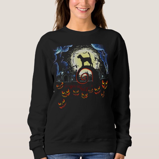Sudadera Beagle Dog And Moon Halloween (Anverso)