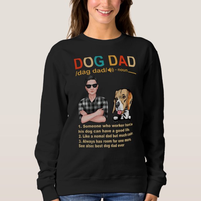 Sudadera Beagle Dog Dad Definición Mejor Papá Perro Que Nun (Anverso)