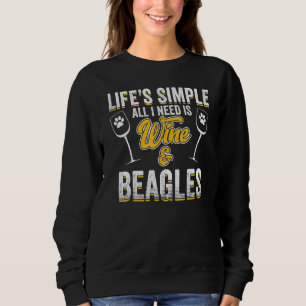 Sudadera Beagle Dog Dog Wine Saying Pun Cita