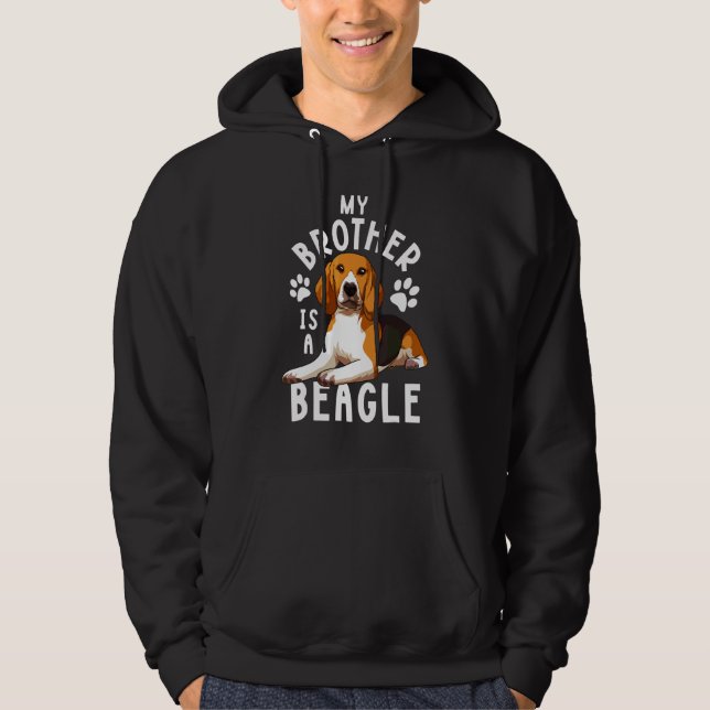 Sudadera Beagle Dog Hermano Hijo Hija Embarazada Mamá Papá  (Anverso)