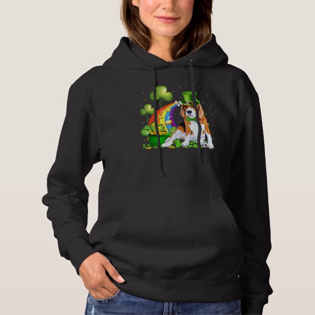Sudadera Beagle Dog Irish Leprechaun St Patrick Day (Anverso)