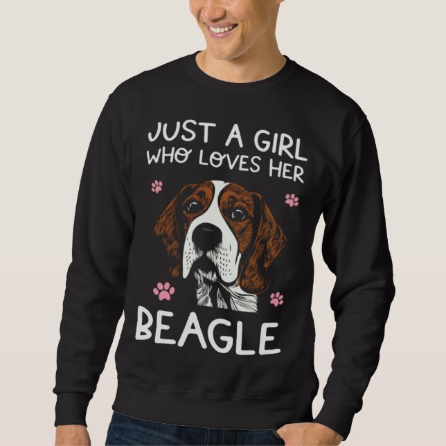 Sudadera Beagle Dog  Just A Girl Who Loves Beagles (Anverso)