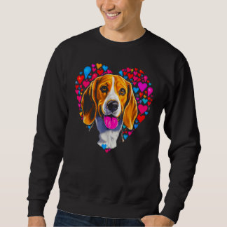 Sudadera Beagle Dog Red Heart