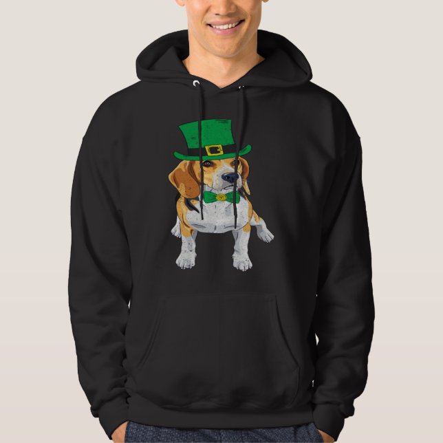 Sudadera Beagle Dog Shamrock St Patrick s Day Saint Paddy s (Anverso)