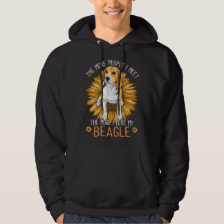 Sudadera Beagle Dogs I Love My Beagle Floral Sunflower