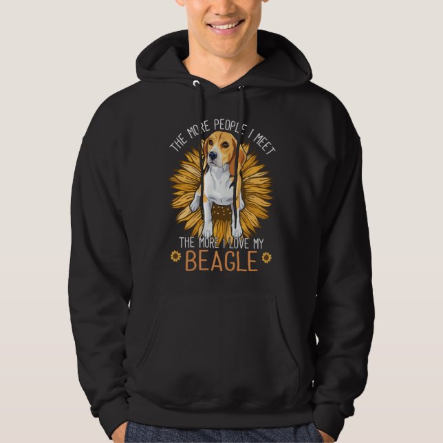 Sudadera Beagle Dogs I Love My Beagle Floral Sunflower (Anverso)