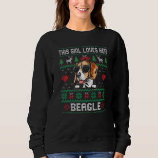 Sudadera Beagle Girl Cool Ugly Christmas for Dog Mom Premiu
