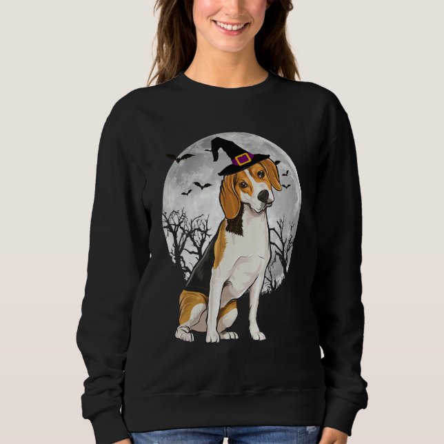 Sudadera Beagle Halloween Witch Gorra (Anverso)