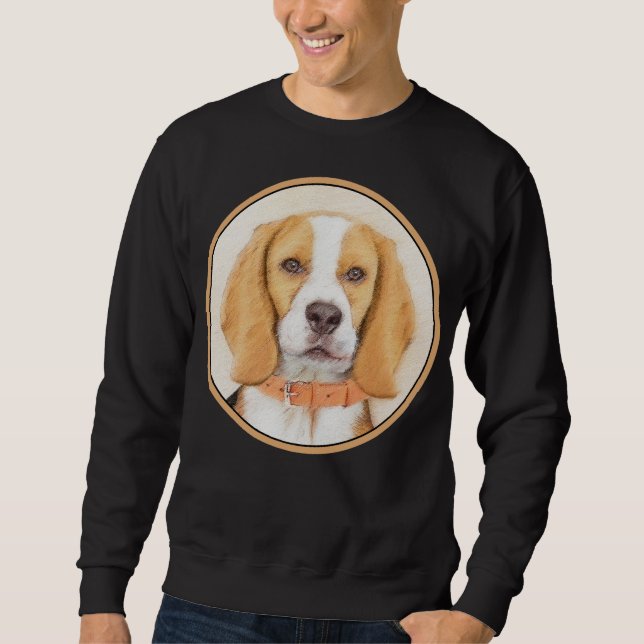 Sudadera Beagle Hound Dog Pintura original de animales (Anverso)