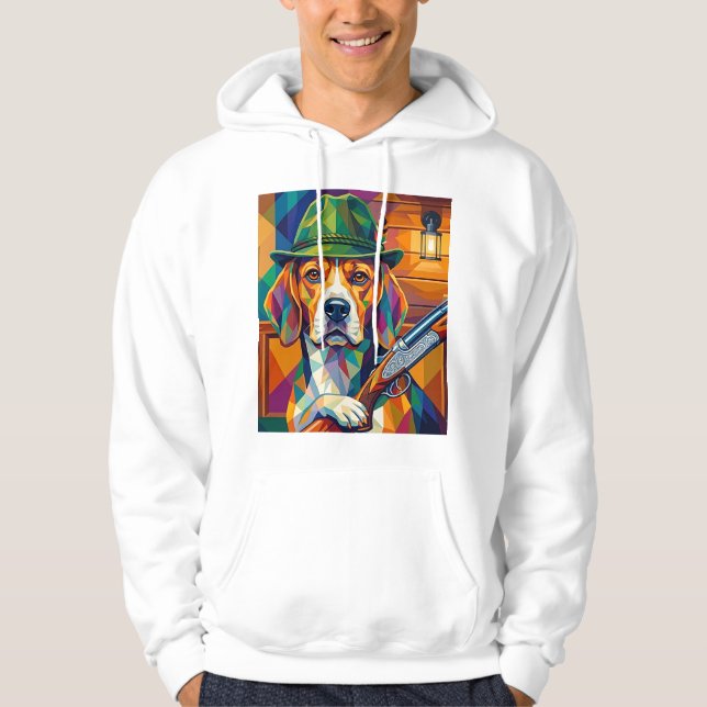 Sudadera Beagle Jäger Pop Art – Moderner Jagdhund (Anverso)