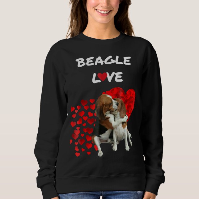 Sudadera Beagle Love Cute Couple (Anverso)