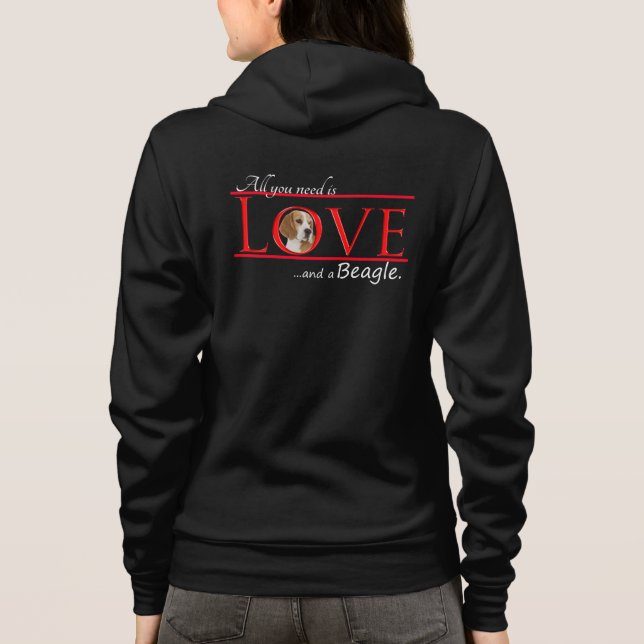 Sudadera Beagle Love Hoodie (Reverso)