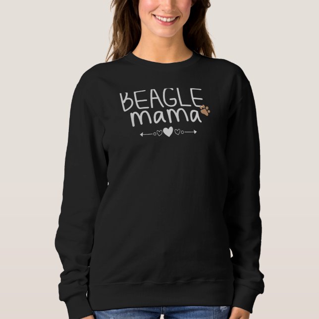 Sudadera Beagle Mama Beagle Mom Paw Dog (Anverso)