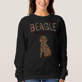 Sudadera Beagle Mama Con Leopardo Print Para Beagles Dog Mo
