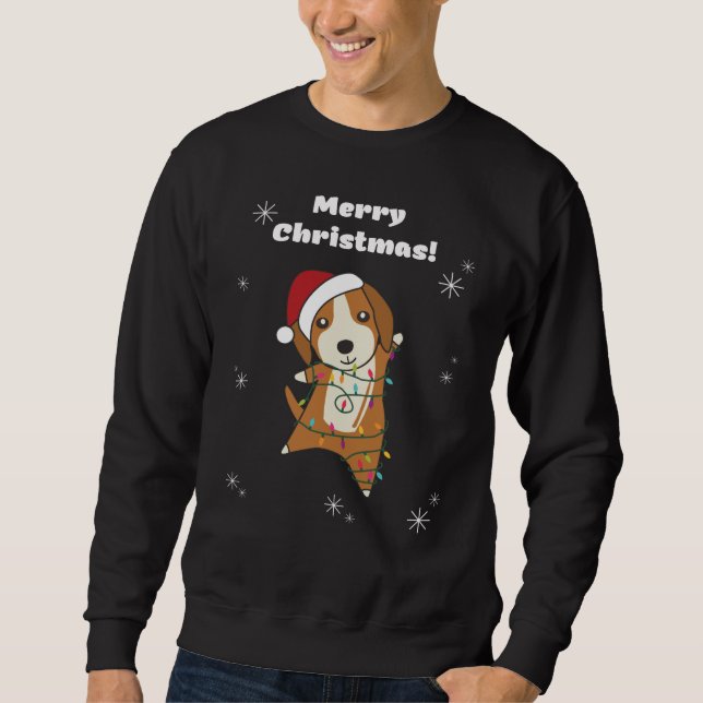 Sudadera Beagle Merry Christmas Winter Animals Dog (Anverso)