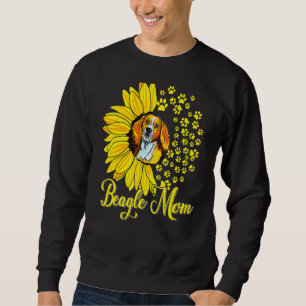 Sudadera Beagle Mom Cute Beagle Dog Sunflower Happy Mother'