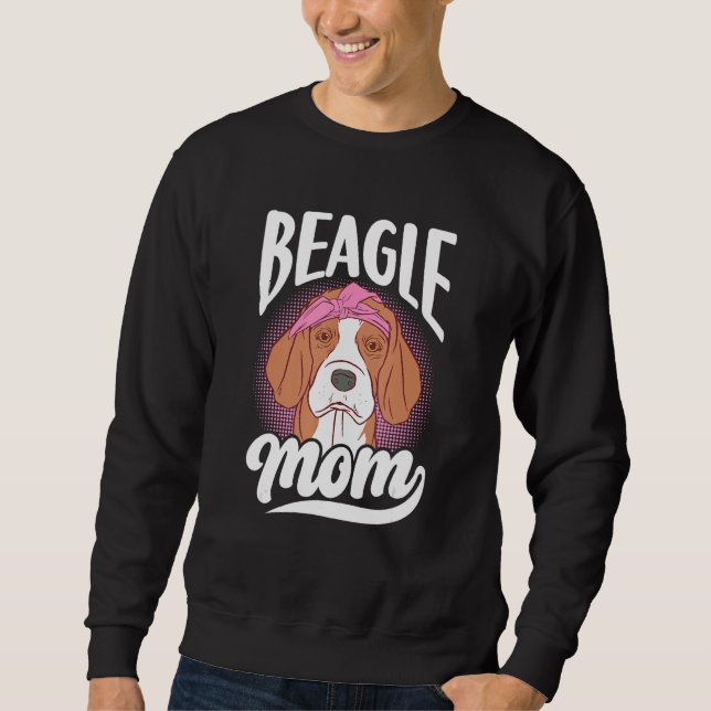 Sudadera Beagle Mom  Dog Puppy Beagles Mother Mommy Mama (Anverso)