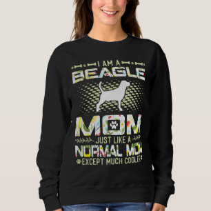 Sudadera Beagle Mom Igual Que Una Mamá Normal Excepto Mucho