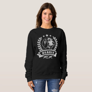 Sudadera "Beagle Mom" mit Hundekopf und Ährenkranz