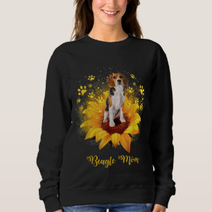 Sudadera Beagle Mom Sunflower con el Día de la Madre de los