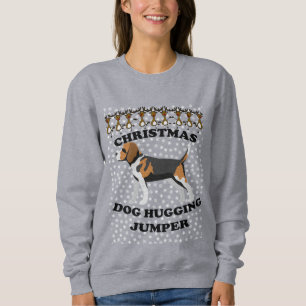 Sudadera Beagle Navidades Perro Hugging